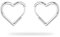 Cosmeria Herz Creolen Ohrringe Silber 925, Kleine Hängende Ohrringe, Nickelfrei Hypoallergen, Schöne Geschenkidee für Damen und Mädchen (16 MM)