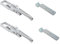 Kit complet de fermeture excentrique galvanisée 210 mm – Fermeture pour mur de bord et caisse, tendeur de levier, 1 à 4 pièces – Accessoires de remorque (2, argenté)
