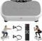 Vibration Plate Exercise Machine, Vibration Plate for Weight Loss Lymphatic Drainage Machine, Vibration Fitness Trainers with Resistance Bands, Vibrating Exercise Equipment for Home Use Gym Equipment