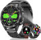 MEGALITH Smartwatch Herren mit Telefonfunktion Fitnessuhr: 110+ Sportmodi Smart Watch Fitness Tracker Schrittzähler - Schwarz Wasserdicht Sportuhr Kompatibel Android iOS
