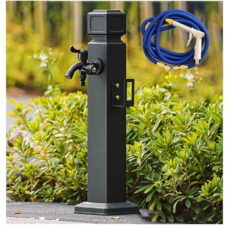 YPIOUREN Robinet De Jardin À Colonne, Colonne Indépendante For Cour Extérieure, Robinets Décoratifs For Borne D'incendie,For Jardin Et Arrière-cour(A,60CM/23.6IN_SPRAY GUN)