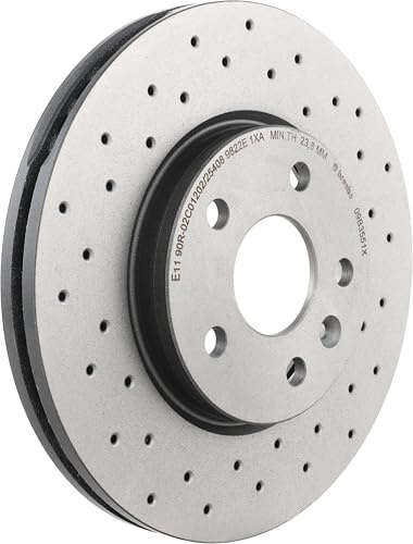 Brembo 09.B355.1X Xtra UV-beschichteter belüfteter gebohrter Vorderbremsrotor Buick (SGM)/Chevrolet/Chevrolet (SGM)/Opel/Vauxhall OE# 569073