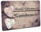 Crealuxe Personalisierbare Fußmatte - 2 Herzen Holzhintergrund - Türmatte mit Wunschtext, Name oder Motiv – rutschfest – 60x40 cm – Türvorleger für Innen & Außen – Einzug, Hausflur oder Büro