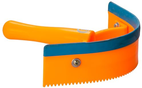 Imperial Riding Schweißmesser IRH, effektives Schweißmesser zum Entfernen von Wasser und Schweiß, ergonomischer Abzieher für Pferdepflege mit stylischem Stall-Look, Neon Orange