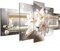 Runa Art Bild Wohnzimmer Schlafzimmer Blumen Lilien 5 Teilig Diamant Beige Braun Wandbilder auf Vlies Leinwand 021753a