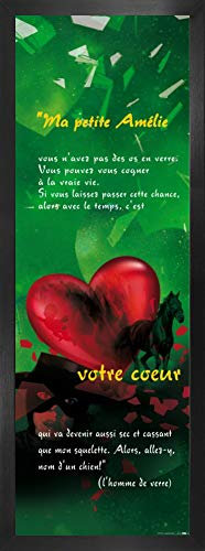 1art1 Die Fabelhafte Welt der Amelie Poster Kunstdruck Bild und MDF-Rahmen - Ihr Herz (91 x 30cm)