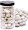White Rocks Natürliche Polierte Flussfelsen Outdoor Dekorative Ziersteine Aquarium Kies Decor Vase Füllstoffe für Landschaftsbau, Sukkulenten, Kaktus-Topf, Terrarium Pflanzen 1 kg 2.5 cm – 3.8 cm