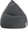 SITTING POINT only by MAGMA BeanBag Easy L Indoor Sitzsack, Lounge Sitzkissen, 70x90cm, Made in Germany, Waschbar, Sessel für Kinder & Erwachsene, anthrazit