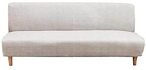 CHNSHOME Sofabezug ohne armlehnen Stretch Armlose sofaüberwurf Sofahusse Ohne Armlehne 3 sitzer Sofa Abdeckung Schlafsofa bezug