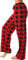 LUCKLY Damen Freizeithose Schlafanzughose mit Taschen und Kordelzug Fitness Hosen Karierte Schlafhose weich Pyjamahose Weites Bein trandhose Lange gerade Haushose （S）