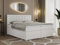 MKS MEBLE Boxspringbett Weiß 180x200, Polsterbett 180x200 mit Bettkasten, Bett 180x200 mit Multipocket-Matratze H3, Boxspringbett 180x200 mit Kopfteil und Topper - H3 Weiß Kunstleder - Susan