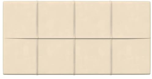 vidaXL Wandpaneele 12 Stk., Wandpolster Wandkissen für Schlafzimmer, Wandverkleidung Polsterpaneel Dekoration, Bettkopfteil Polsterwand DIY-Design, Creme 60x30cm Samt