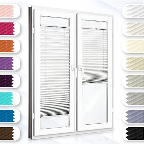 Concept Blinds - Persiana Plisada Personalizada con perforación - Colección Premium 18 Colores de Tela - Montaje rápido y fácil (Altura de 50 cm a 149 cm)