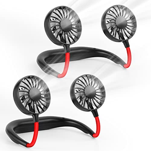 BOSONER Ventilador de cuello recargable, portátil, manos libres, ventilador personal colgante, ventilador de banda para el cuello, diseño de auriculares para cocinar al aire libre, viajes
