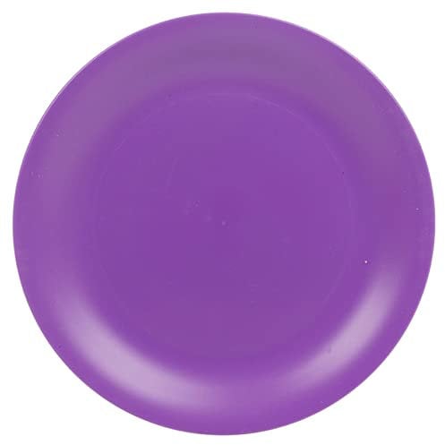 URBN-CHEF 6 Pcs Unbreakable Reusable Coloured Plastic Dinner Plates Kids Party Tableware (Purple)
