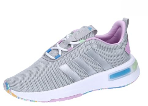 adidas Unisex Kinder Racer TR23 Shoes Kids, grey /silver met/bliss lilac, 34 EU