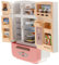 Toyvian 1ensemble Mini Fridge Toy avec Mini Food Set Accessoires De Maison Miniature pour De Rôle Réfrigérateur Et Aliments Miniatures