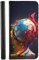CoverHeld Handyhülle für iPhone 6 / 6s Hülle aus Kunstleder zum klappen mit Motiv 3496 bunter Fußball Farbenspiel
