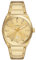 Fossil Everett uhr für Herren, Quarzwerk mit Edelstahl- oder Lederarmband, Gold-Ton, 42MM