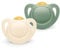 NUK for Nature Babyschnuller | 6-18 Monate | Nachhaltige Gummischnuller | Über 98 % natürliche Rohstoffe | Eukalyptusgrün | 2 Stück