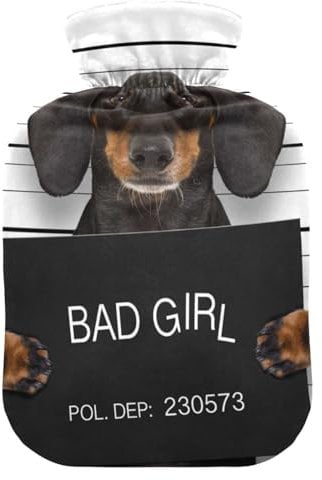 ISAOA Dachshund Sausage Dog Hot Water Bottle,M