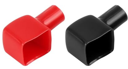 2Pcs Black and Red Battery Terminal Insulator Covers CapPositive Negative Protector,Top Post,Insulating Terminal Cover,Automotive Replacement Accessories Terminals and Ends,Batteries and Accessories