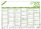 Zettler - Arbeitstagekalender 2025 Recycling, 29,7x21cm, Plakatkalender mit 6 Monaten auf 1 Seite, Mondphasen, Arbeitstage-, Tages- und Wochenzählung, Ferientermine und deutsches Kalendarium