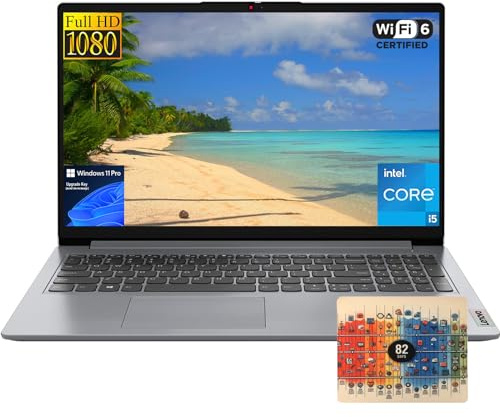 Lenovo IdeaPad Laptop, 15.6 FHD Display, Intel 12th Gen core i5-1235U, 16GB RAM, 512GB PCIe4.0 SSD, Webcam, Wi-Fi6, Bluetooth, Windows 11