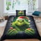 SAYOBO Weihnachten Grinch Bettbezug Set 3D Gedruckter Weihnachten Mädchen Junge Kinder Bettwäschegarnitur Bettwäsche Und Kissenbezüge Reissverschluss Weich Microfaser 2 Teilig Single（135x200cm）