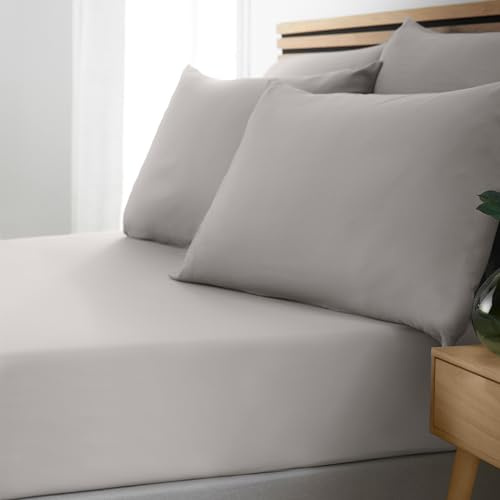 Catherine Lansfield So Soft Easy Iron King Spannbetttuch, Grau