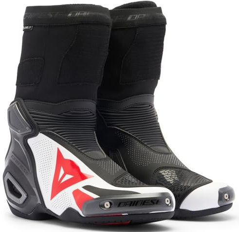 Dainese Axial 2 Air Herren Motorradstiefel aus Leder, Schwarz/Weiß/Lava 40 EUR