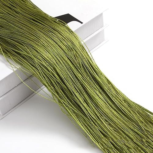 2 Stücke Fadengardine Fadenvorhang -100 x 200 cm Türvorhang Fäden als Raumteiler Fliegenschutz oder Dekoration kürzbar waschbar Dekovorhang Fadengardine für Party Hochzeit Raumdekoration-Armeegrün