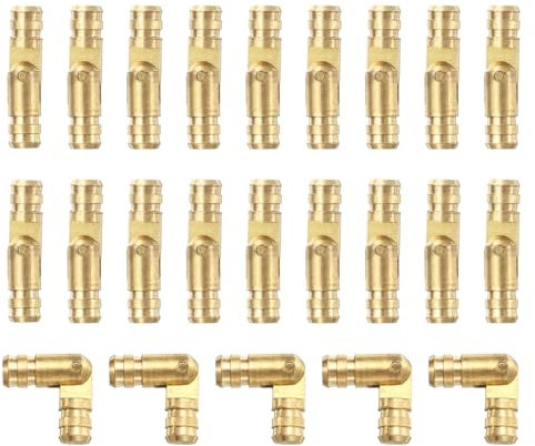 sourcing map 50Pcs Invisible Barrel Hinges, 4x17mm Brass Concealed Hinge, Hidden Barrel Hinge, Small Concealed Hinges for Jewelry Box, Music Boxes, Small Woodworking Projects, Gold