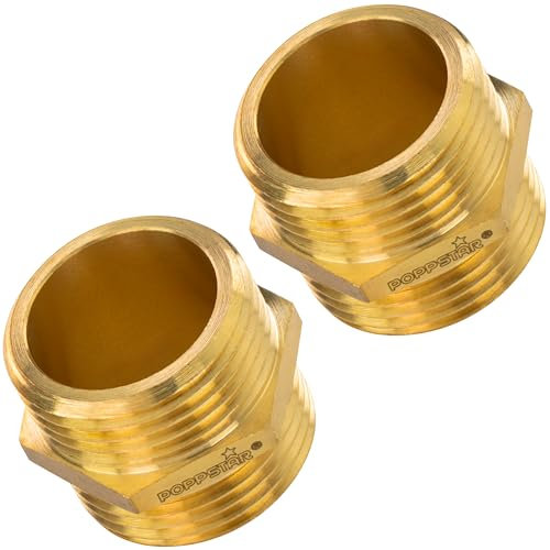 Poppstar Nipplo doppio in ottone da 3/4 di pollice esagonale, 2 pezzi