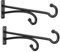 38cm Plant Hanger Hook Outdoor Indoor – Planter Hooks for Hanging Plants, Plant Wall Hooks, Brackets for Hanging Plants, Baskets, Wind Chimes, Bird Feeders, Lanterns, Bird Houses (Black, Metal, 2Pack)