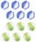 JSUOEO 12 PCS Pet Hair Remover Washing Machines, Lint Remover Washing Machine Balls Reusable Laundry Balls Pet Hair Catcher for Clothing Dog Cat PetHair (Green+Blue)