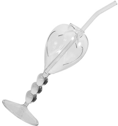 MAGICLULU 1 Jeu Verre à Cocktail En Forme De Coeur Gobelets De Fête Tasse à Vin Suspendue Verres à Boire Uniques Gobelets à Bière Verres Hauts Verres à Cocktail Coeur Transparent Un Verre