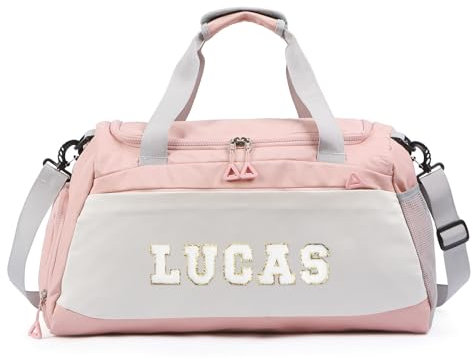 Reisetasche Große Personalisierte Handtasche mit Namen Geschenke für Männer Frauen Verstellbare Reisetaschen Sporttasche (A-Rosa)