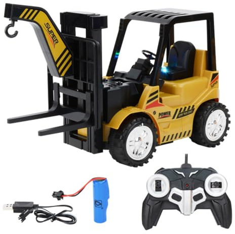 PHENOFICE Carrello Elevatore Telecomandato Giocattolo Per Veicoli Di Ingegneria Per Bambini Materiale Resistente Superfici Lisce