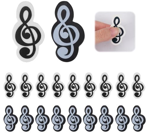 20 Piezas Goma de Borrar con Forma de Música,Gomas de Borrar para Divertidos,Borradores 3D Mini Gomas,Estilo Mini Borrador de Papelería,para Papelería Escolar de Oficina en Casa,Recompensas de Clase