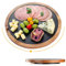 HALE OTEIR 360° Drehbare Akazienholz Servierplatte mit Schieferplatte | Rustikale Käseplatte, Steakbrett, Grillplatte & Sushi-Brett | Ideal für Fleisch, Käse, Tapas & Grillabende
