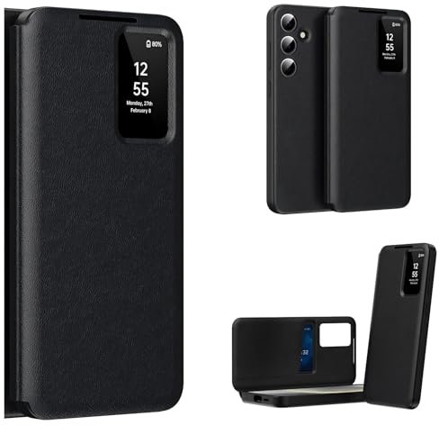 Hülle für Galaxy A56 Klapphüllen Leder + Smart View Wallet Case,Flip Folio Cover für Samsung Galaxy A56(6)