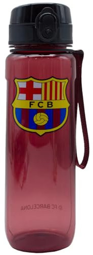 ms móvil shop Botella Tritan Barcelona FC 600 ml | Botellín Oficial Libre de BPA | Con Escudo del Club | Resistente y Reutilizable | Ideal para Deporte, Escuela o Regalo para Fans (Rojo)