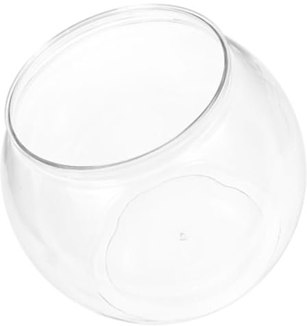 COLLBATH Pecera De Sobremesa Circular Tanque De Plástico para Peces De Colores Diseño Minimalista