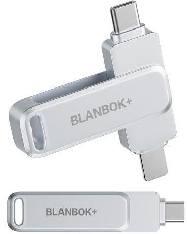 BLANBOK+ Clé USB C externe 128 Go pour téléphone/Pad/Android téléphone portable/ordinateur portable/PC
