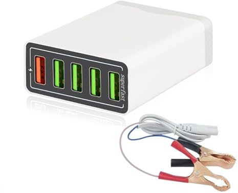 Adaptateur 5 Ports DC 12V 24V vers USB Adaptateur 5 Ports DC 5V 6A