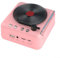Tourne-disque avec haut-parleur, tourne-disque en vinyle, rétro sans fil, radio stéréo, multifonction, compatible Bluetooth (rose)