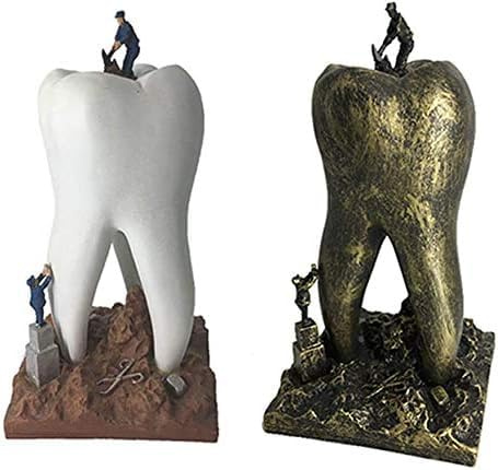 Zähne Handwerk Skulptur Figur - Geschenk Für Dentalhygieniker Handbemalte Skulptur Figur - Zahnklinik Classic Decor