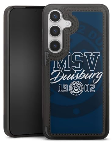 Portmonee Hülle kompatibel mit Samsung Galaxy S24 Wallet Case Handyhülle mit Geldbörse MSV Duisburg Fanartikel Fußball