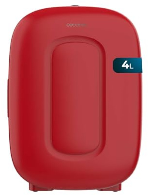 Cecotec Mini-Kühlschrank Bolero MiniCooling 4L Capri Red. 12V und 220V Anschluss, Perfekt für Auto und Wohnwagen, Praktische Kühl- und Heizfunktion, 7 bis 50 Grad, Kompakt und Leicht Transportierbar